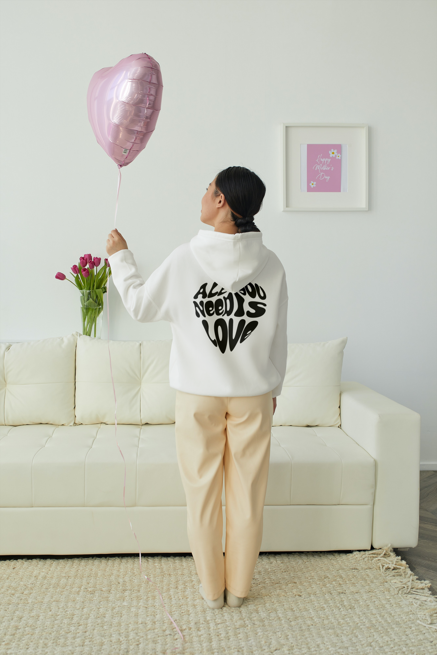 All you need is Love Hoodie - White